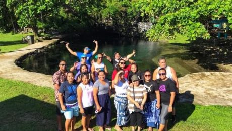 Group Photo at Piula Cave Pools